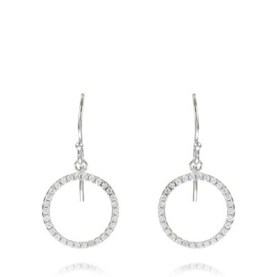 Designer sterling silver circle earrings